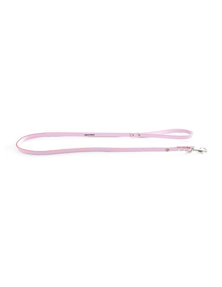 Laisse cuir "Classic" rose - Buddy Belts