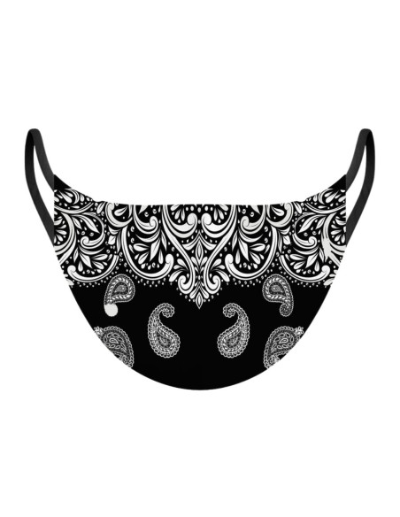 Masque de protection bandana noir de Podevache.