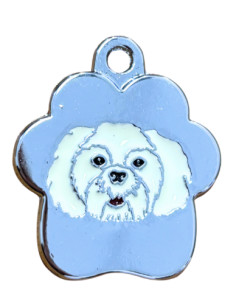 Médaille Bichon Maltais blanc de petitamis