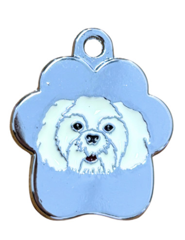 Médaille Bichon Maltais blanc de petitamis