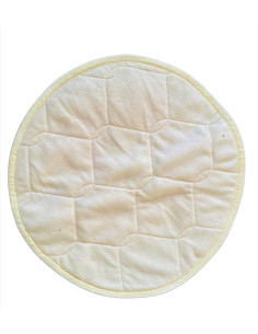 Tapis rond caisse de transport chien et chat 37cm jaune