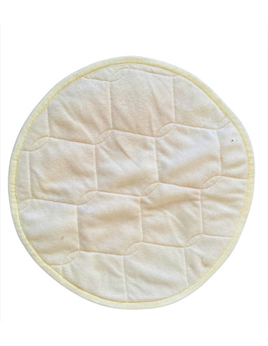 Tapis rond caisse de transport chien et chat 37cm jaune