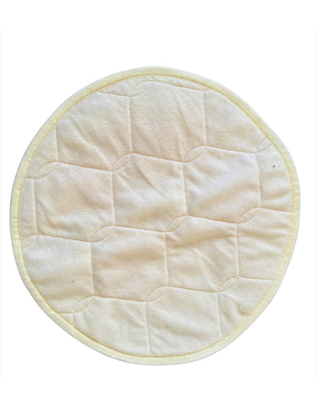 Tapis rond caisse de transport chien et chat 37cm jaune