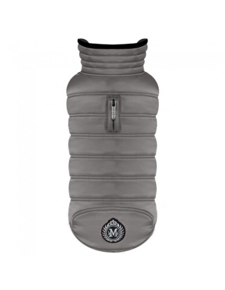 Doudoune imperméable pour chien grise "Mix Grey" de Milk & Pepper.