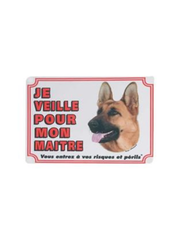 Panneau Berger Allemand de Flamingo : "Je veille pour mon Maitre".