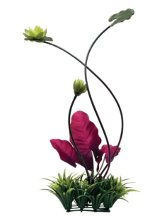 Décor pour aquarium à poissons Fluval "Shui" Base avec Nénuphars.