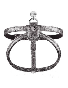 harnais pour chien en pailleté gris