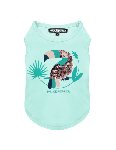 Tee-shirt pour chien "Toucan" de Milk & Pepper.