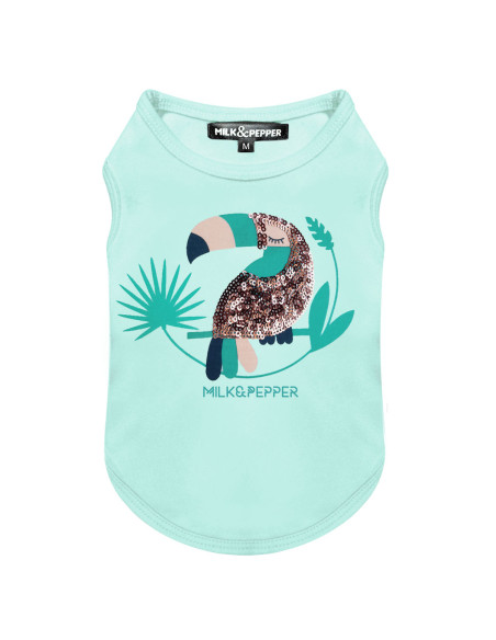 Tee-shirt pour chien "Toucan" de Milk & Pepper.