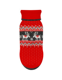 Pull de noël rouge "Narvik" de Milk & Pepper.